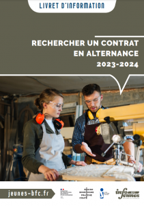 Couverture du Livret Rechercher un contrat en alternance 2023-2024