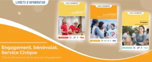 Slide Actu livrets Engagement, Service Civique, bénévolat