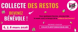Visuel collecte et appel bénévoles restos du coeur